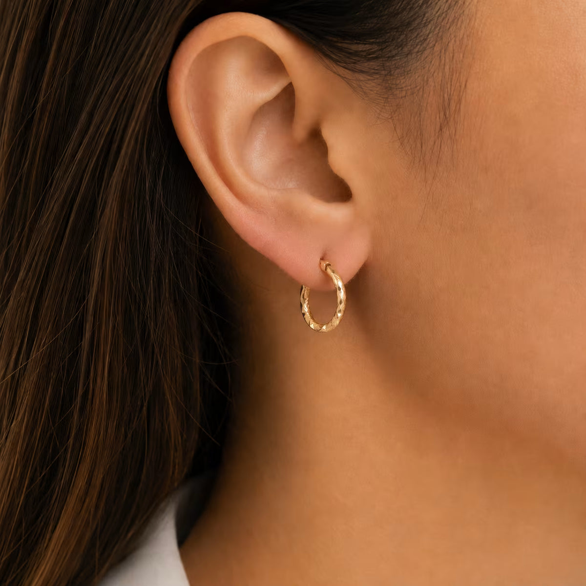 The Etched Gold Hoops