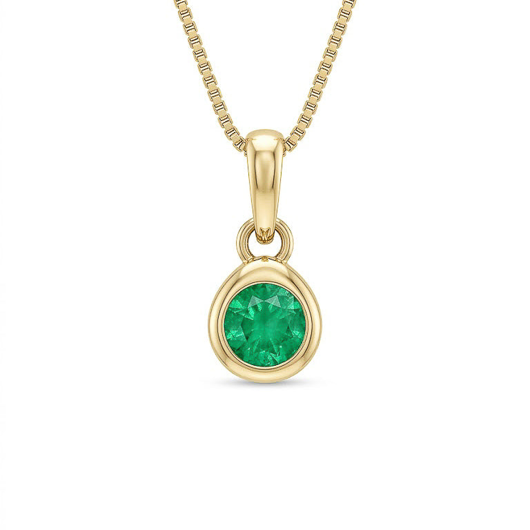 3.5mm Natural Emerald Donut Pendant