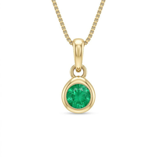 3.5mm Natural Emerald Donut Pendant