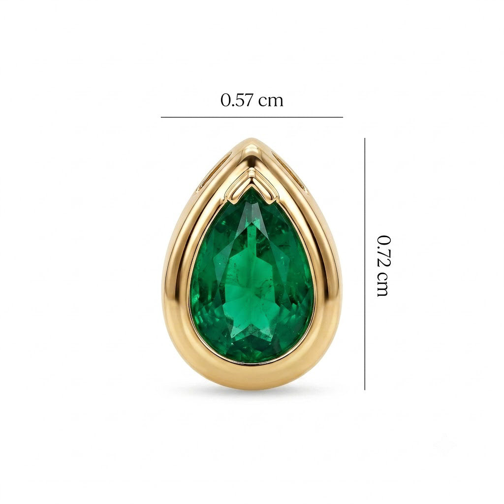 Natural Emerald Teardrop Pendant