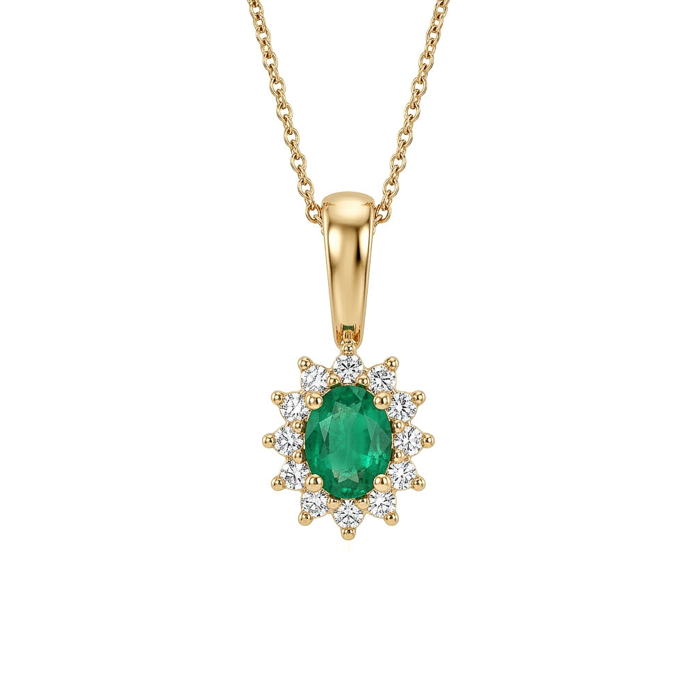 Petite Natural Emerald Star Charm