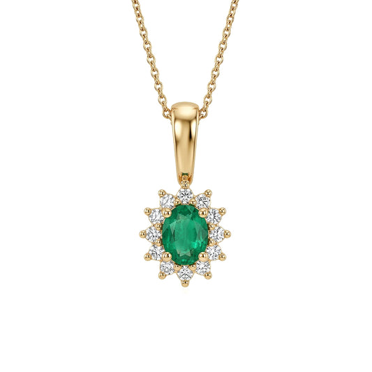 Petite Natural Emerald Star Charm