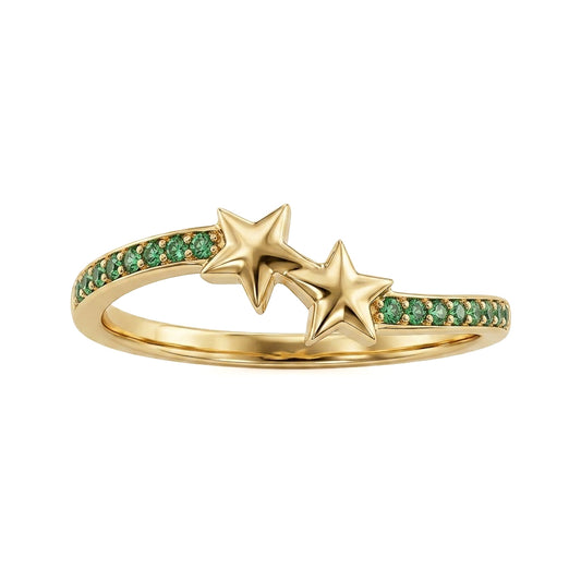 The Celestial Twin Star Ring