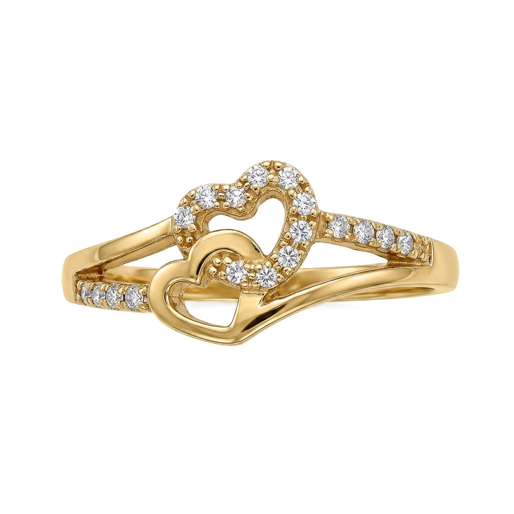 The Entwined Hearts Pavé Ring