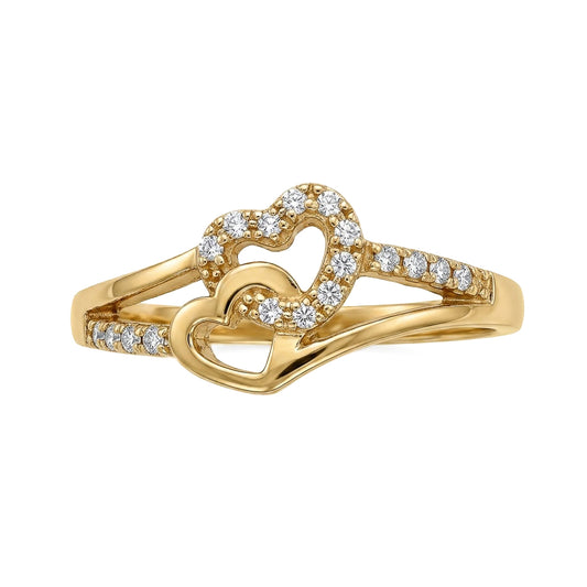 The Entwined Hearts Pavé Ring