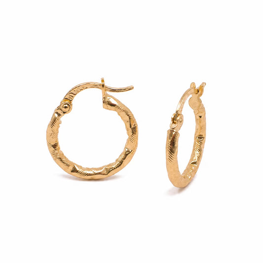 The Etched Gold Hoops