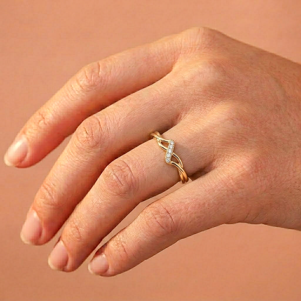The Eternal Ribbon Pavé Band