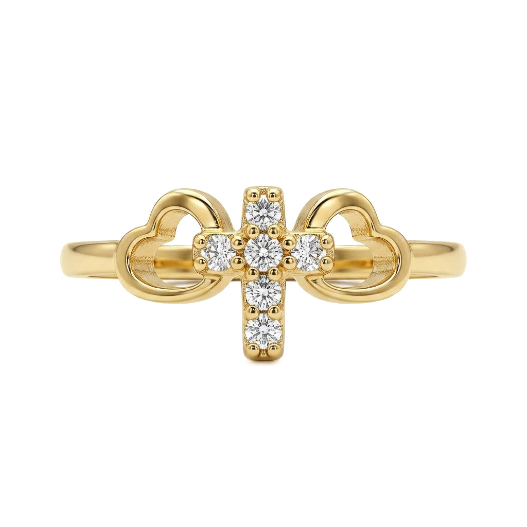 The Faith & Love Wings Cross Ring