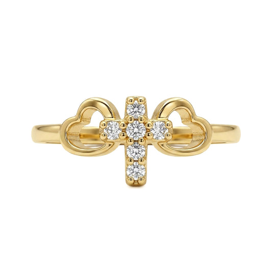 The Faith & Love Wings Cross Ring