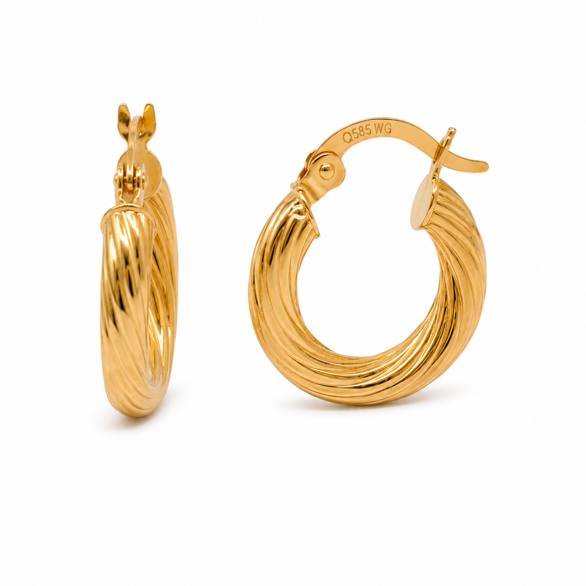 The Fluted Twist Hoops