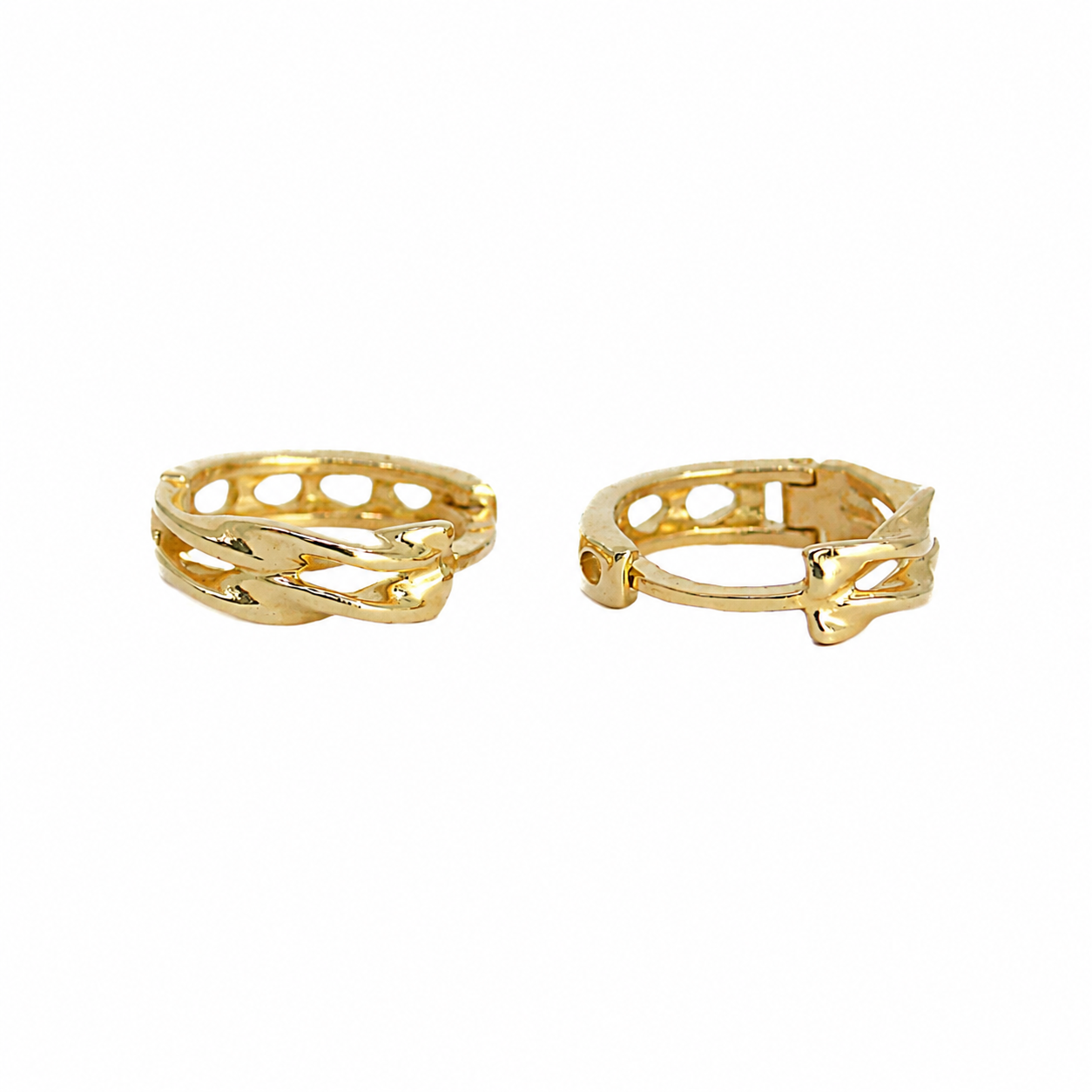 Intertwined Openwork Huggies