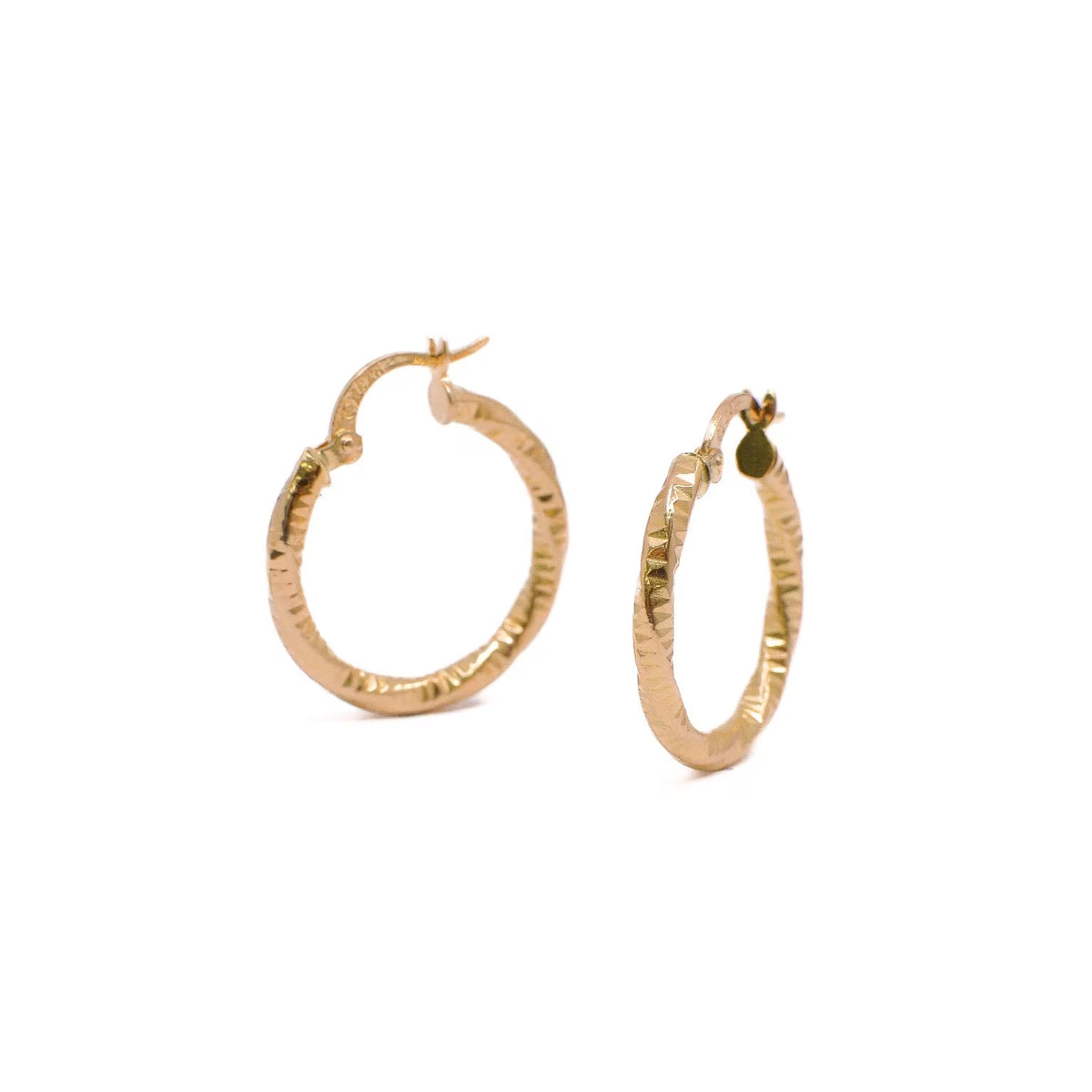 The Lumina Diamond-Cut Hoops
