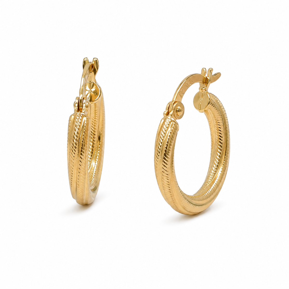 The Milgrain Intaglio Hoops