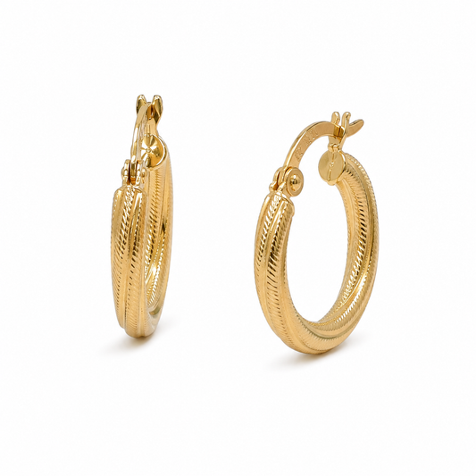 The Milgrain Intaglio Hoops