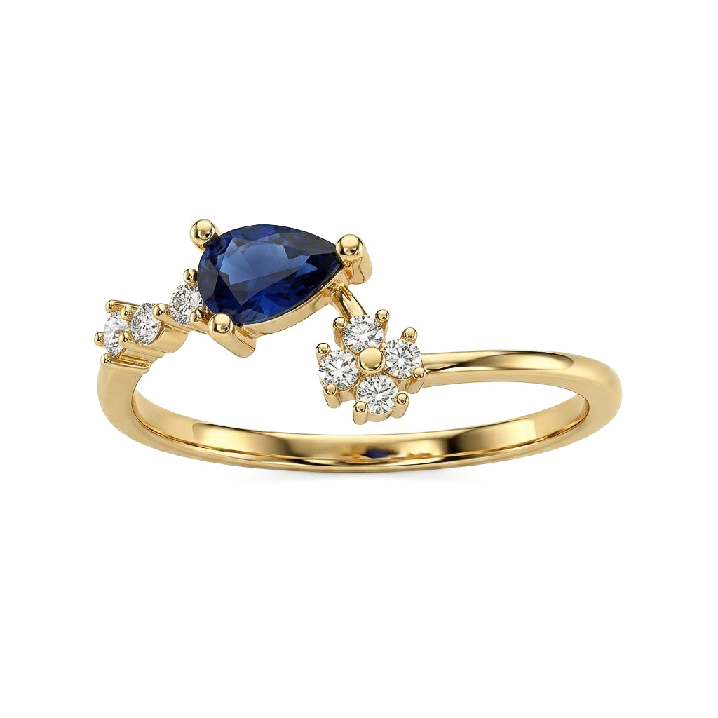 Royal Teardrop Blossom Ring