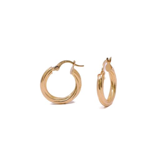 The Spiralis Gold Hoops